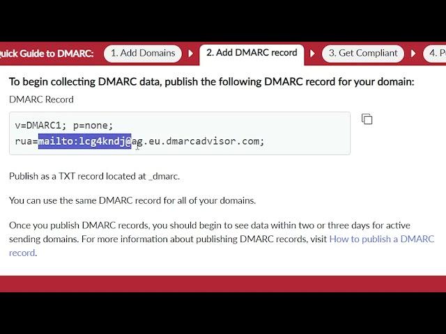 Get Started with DMARC Advisor | How to Collect Your First DMARC Data