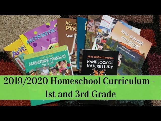 2019/2020 Homeschool Curriculum - 1st and 3rd Grade