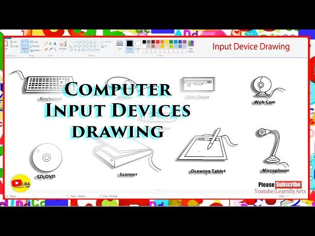 Computer Input Devices | How to Draw |  LearnByArts
