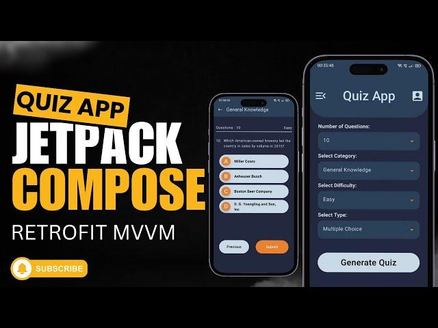 Quiz App In Jetpack Compose | Demo Video | Clean Architecture | Papaya Coders