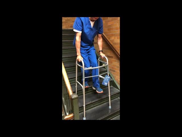 Ascending and Descending Stairs with Uneven Walker