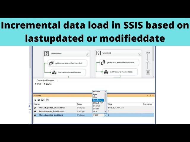 08 Incremental data load in SSIS based on lastupdated or modifieddate | SSIS real time scenarios