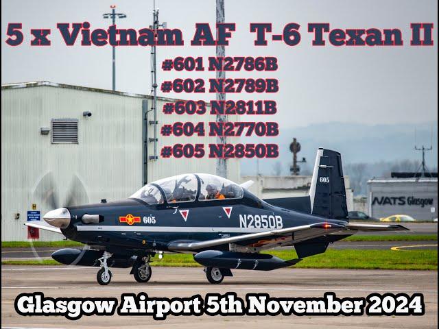 Vietnam AF T-6 Texan II delivery via Glasgoow