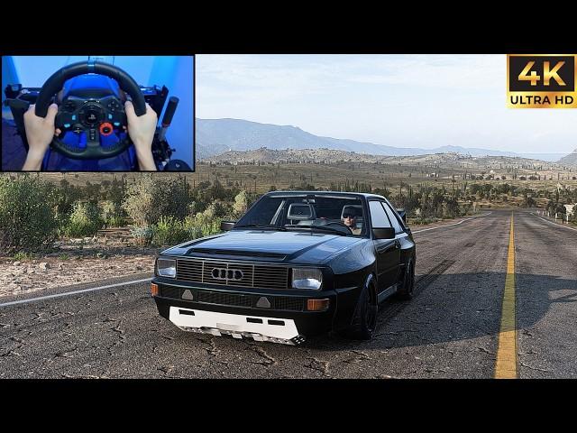 Insane Audi Sport quattro - Forza Horizon 5 | Steering Wheel Gameplay