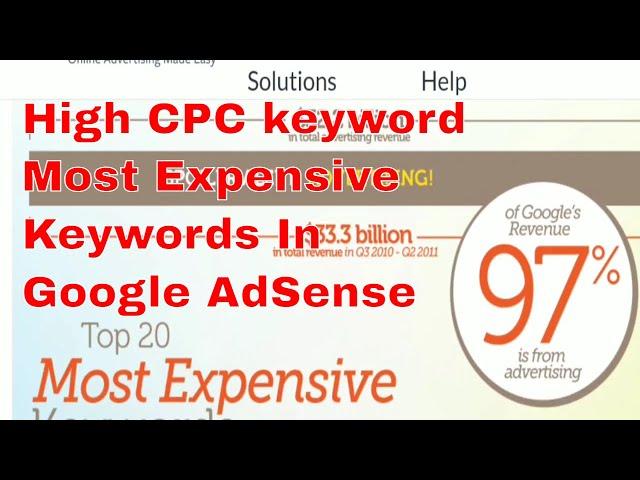 High CPC Keywords 2021 Most Expensive Keywords Insurance How to increase AdSense CPC