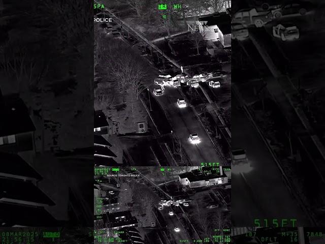 Helicopter video of arrest following Toronto carjacking released by police