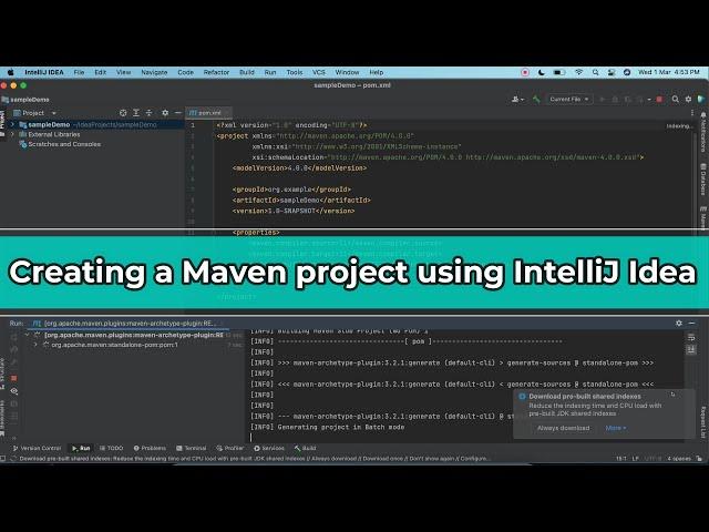 Creating a Maven project using IntelliJ Idea