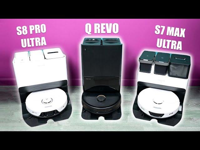 Roborock S8 Pro Ultra vs S7 Max Ultra Vs Q Revo REVIEW! -  Which Is The BEST!