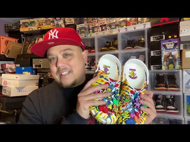 Grateful Dead Chinatown Market Croc Collab  unboxing CROCS Collection