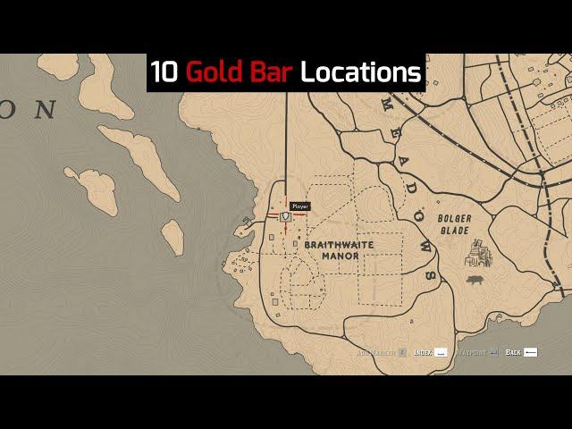 Easy 10 Gold Bar Locations in Red Dead Redemption 2