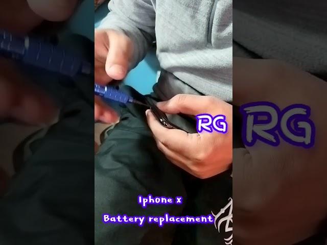 i Phone X battery replacement #rg #iphone #mobilerepair