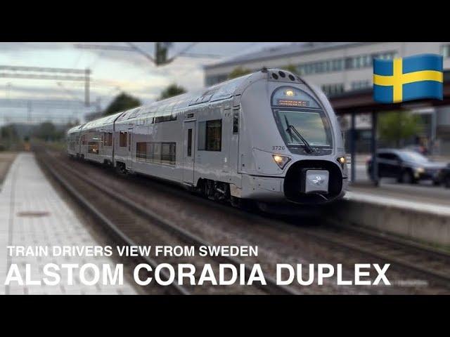 REGIONAL TRAIN IN SWEDEN WITH ALSTOM CORADIA DUPLEX - 4K Train Drivers View (Hallsberg to Stockholm)