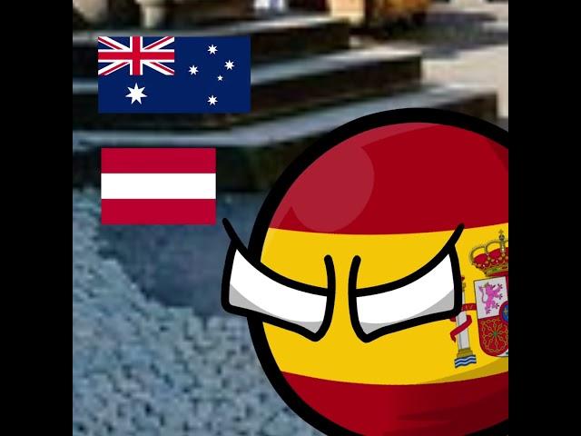 Gente extranjera llegando a Austria  #shorts #countryballs #humor #polandball