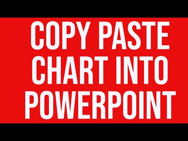 Copy Paste Excel Chart into PowerPoint Using Paste Special