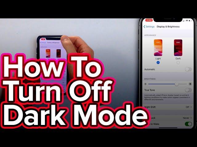 How To Turn Off Dark Mode on iPhone in iOS 13