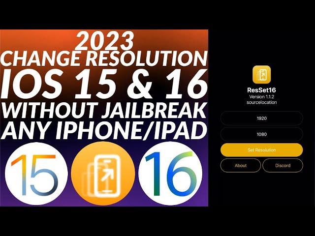 How to change resolution on iPhone/iPad without Jailbreak iOS 15/iOS 16 | ResSet16 iOS 16/15 | 2023