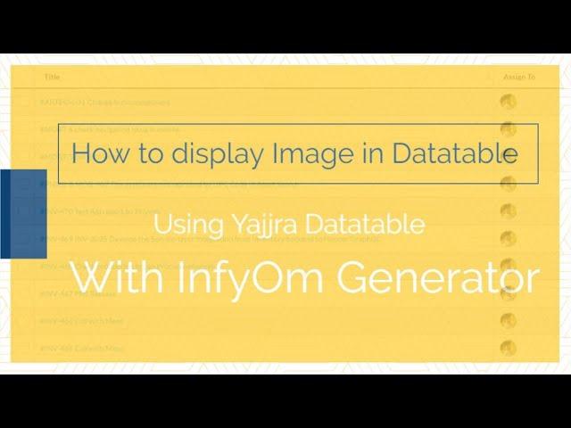 How to Display Image in Datatable using InfyOm Laravel Generator