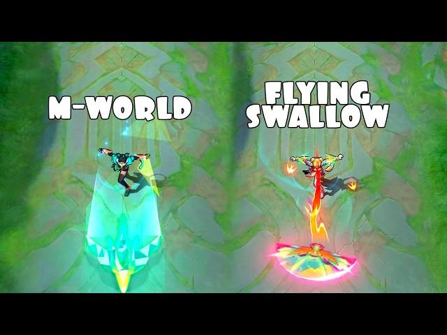 Wan Wan Flying Swallow VS M World Skin Comparison