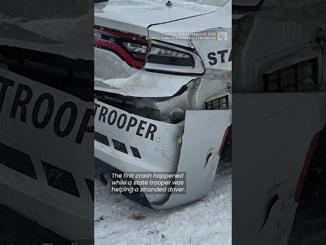 Dangerous blizzard leads to multiple crashes with state patrol cars