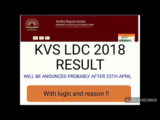 kvs ldc result date !!!?