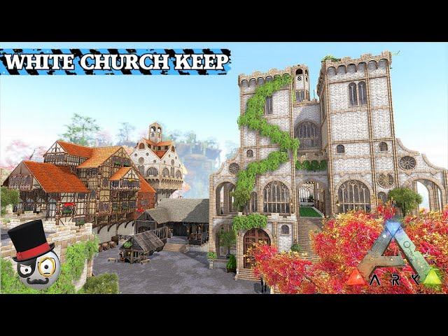 Ark Survival Evolved - Crystal Isles - castle Build - White Church Keep (Speed Build)