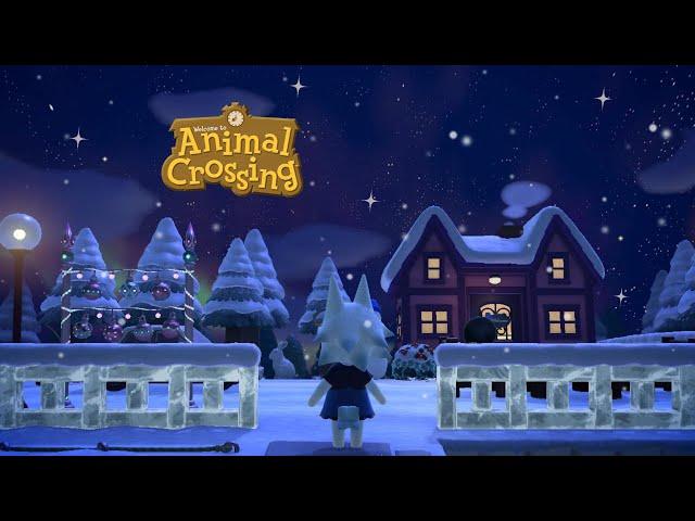 Cozy Winter Vibes | Lonely at night... Relaxing Animal crossing music to put you in a better mood