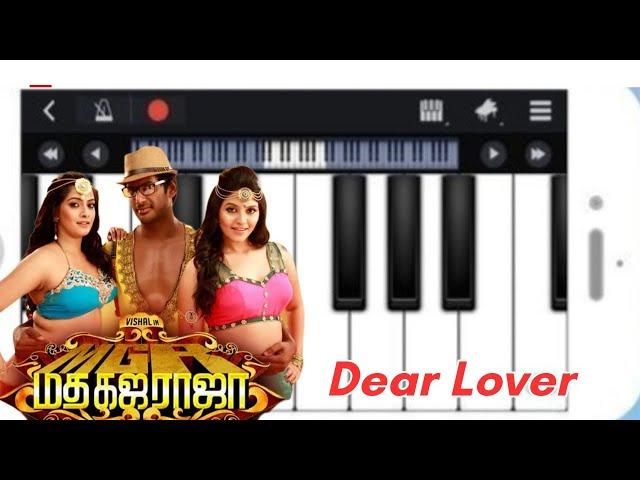 MadhaGajaRaja - My Dear Loveru Song | Easy Piano Tutorial  | Vishal