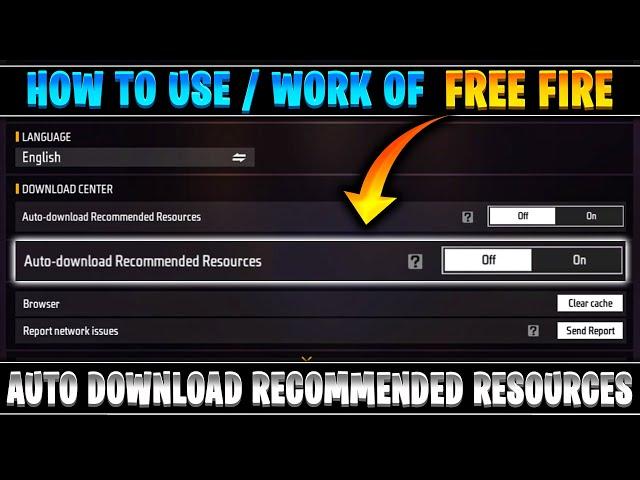 What is free fire auto download recommended resources | Work of auto download recommended resources