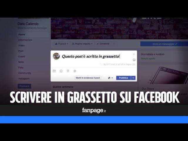 Con questo trucco potrai scrivere in grassetto su Facebook