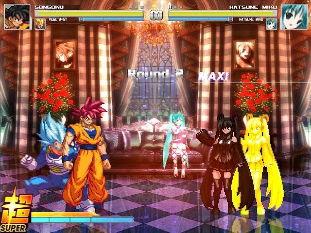 [MUGEN] Goku & Vegeta vs Hatsune Miku Part 1