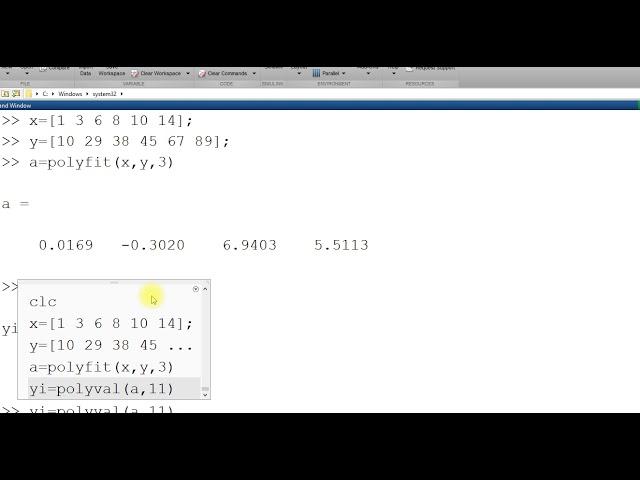 Polyfit and Polyval Command in MATLAB