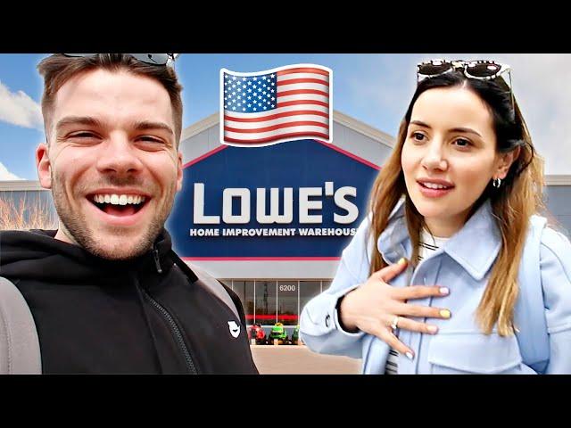  Brits Explore LOWES for the First Time! 