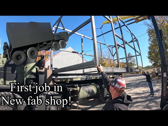 Building a monster military billboard truck in our new to us fab shop!