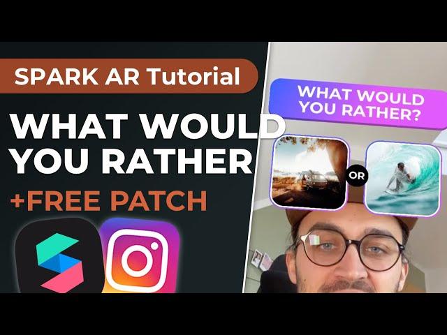 What would You Rather Filter - Spark AR Studio Tutorial! | Create your own decision Instagram Filter