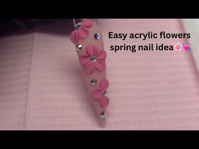 How to create 3D acrylic flowers | beginner nail tutorial | 3d flowers