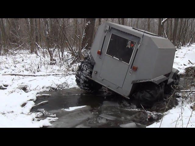 вездеход похожий на ШЕРП зимние покатушки ( часть 1 )