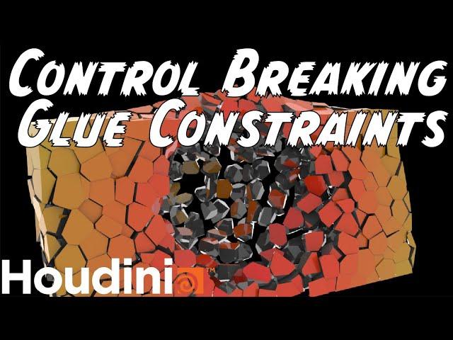 Control How Glue Constraints Break in Destruction Simulations in Houdini (Rigid Body Dynamics RBD)