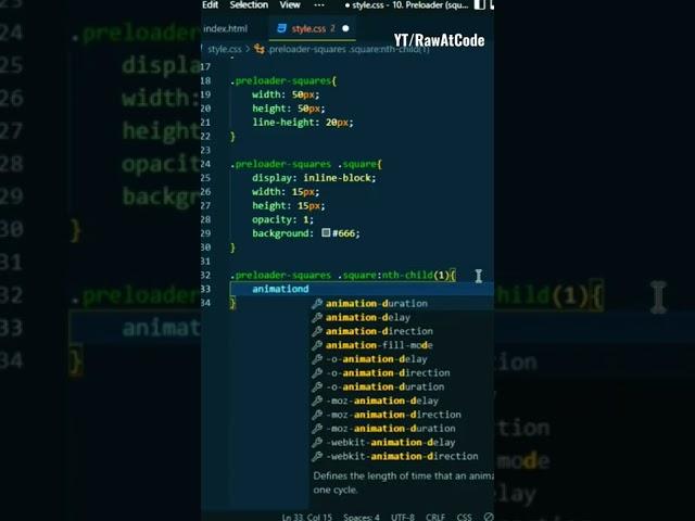 Pre-loader Using HTML+CSS || RawAtCode