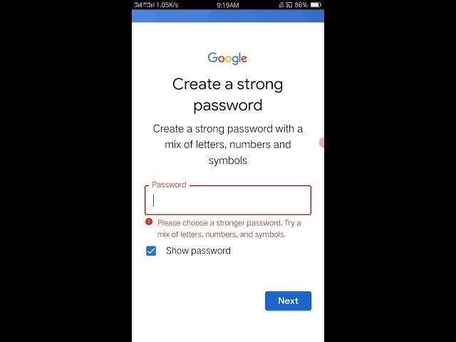 Google & Play Store Account | Fix Choose a Stronger Password