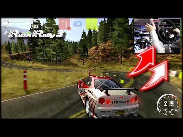 Nissan Skyline R34 GTR ? Rush Rally 3 / Thrustmaster Wheel + Handbrake + Shifter gameplay