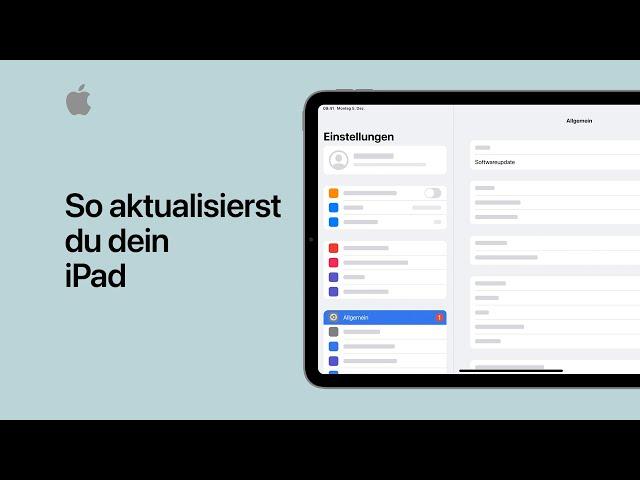 So aktualisierst du dein iPad | Apple Support