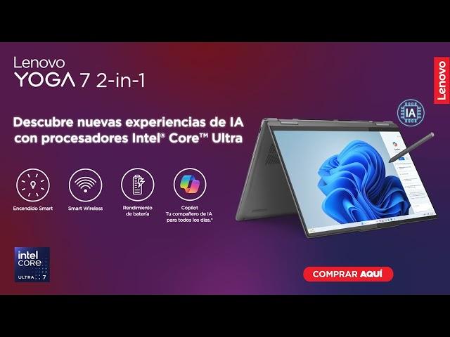 Lenovo YOGA 7 IA: Versatilidad, desempeño y diseño.