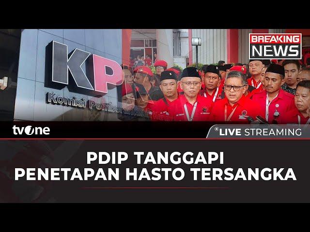 [BREAKING NEWS] PDIP Tanggapi Penetapan Tersangka Hasto| tvOne | tvOne