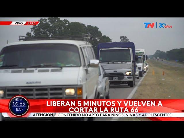 JUJUY I CORTES DE RUTA: Liberan el tránsito cada media hora durante 5 minutos