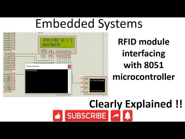 [ES-EN-31]RFID module interfacing with 8051 Microcontroller