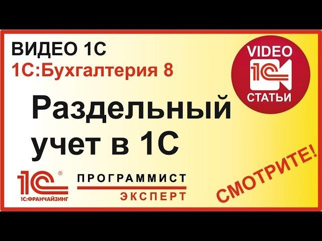 Раздельный учет в 1С, как правильно?