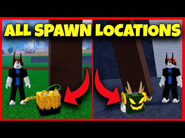 All FRUIT SPAWN LOCATIONS on sea 2 in Blox Fruits