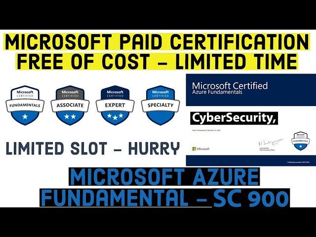 Free Microsoft Certification Courses | Cyber Security Full Course for free | Free Cyber Security