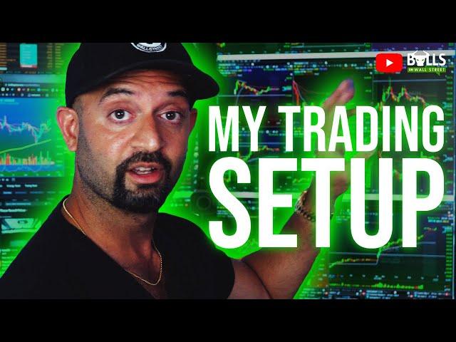 EXCLUSIVE LOOK At My DAY TRADING Home Office Setup  - Trading Software, Monitors, & Layouts
