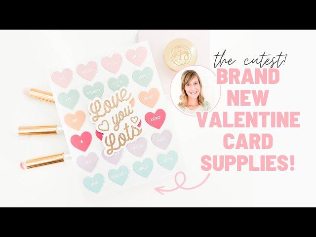 Brand New Valentine Card Supplies! | A Card with Conversation Hearts = SO CUTE!